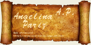 Angelina Pariž vizit kartica